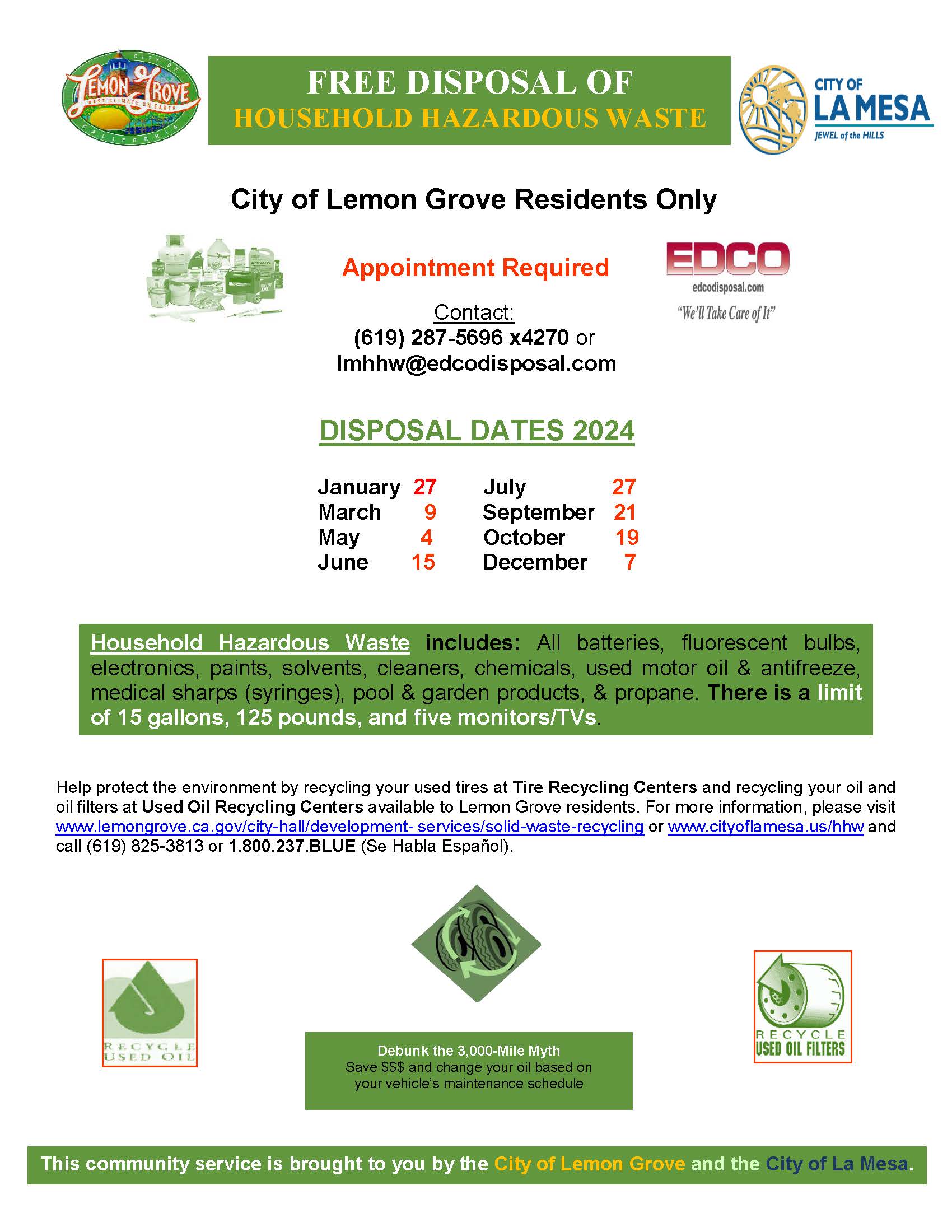 Trash & Recycling Lemon Grove